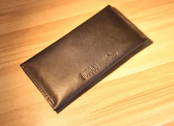 Black LEATHER Womens Bifold Long Wallet Leather Long Wallet FOR Women