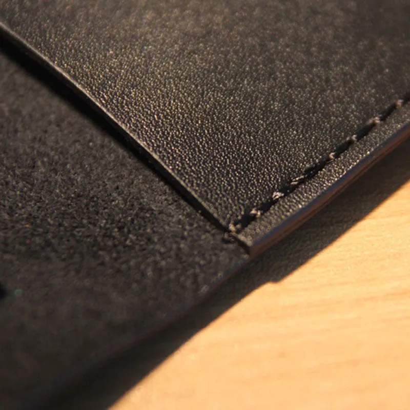 Black LEATHER Womens Bifold Long Wallet Leather Long Wallet FOR Women