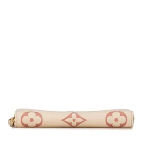 Brown Louis Vuitton Monogram Bicolor Empreinte Giant Zippy Wallet