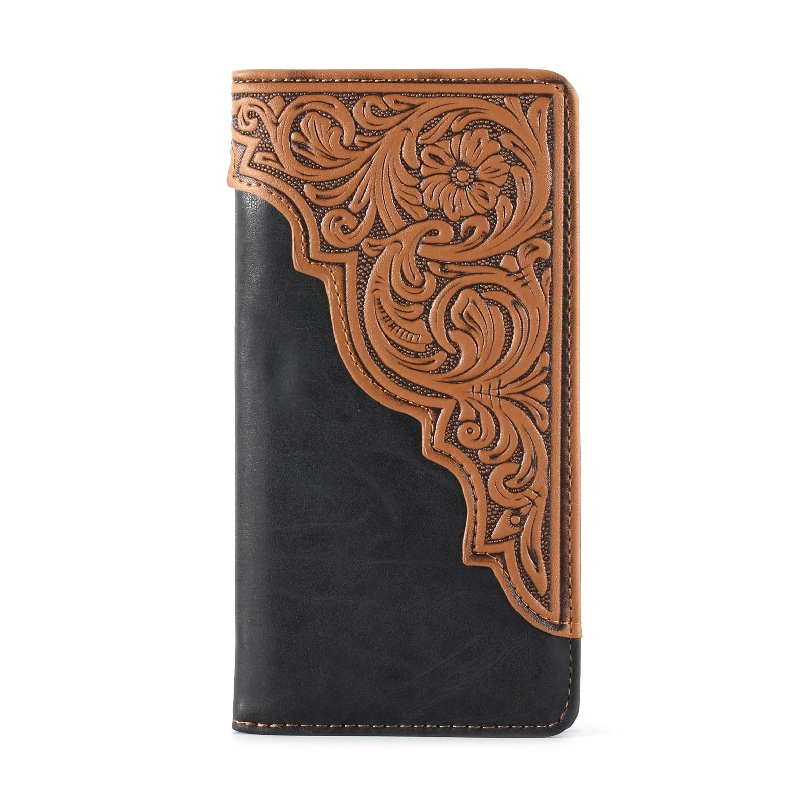 Montana West Tooled Floral Long Bifold Wallet