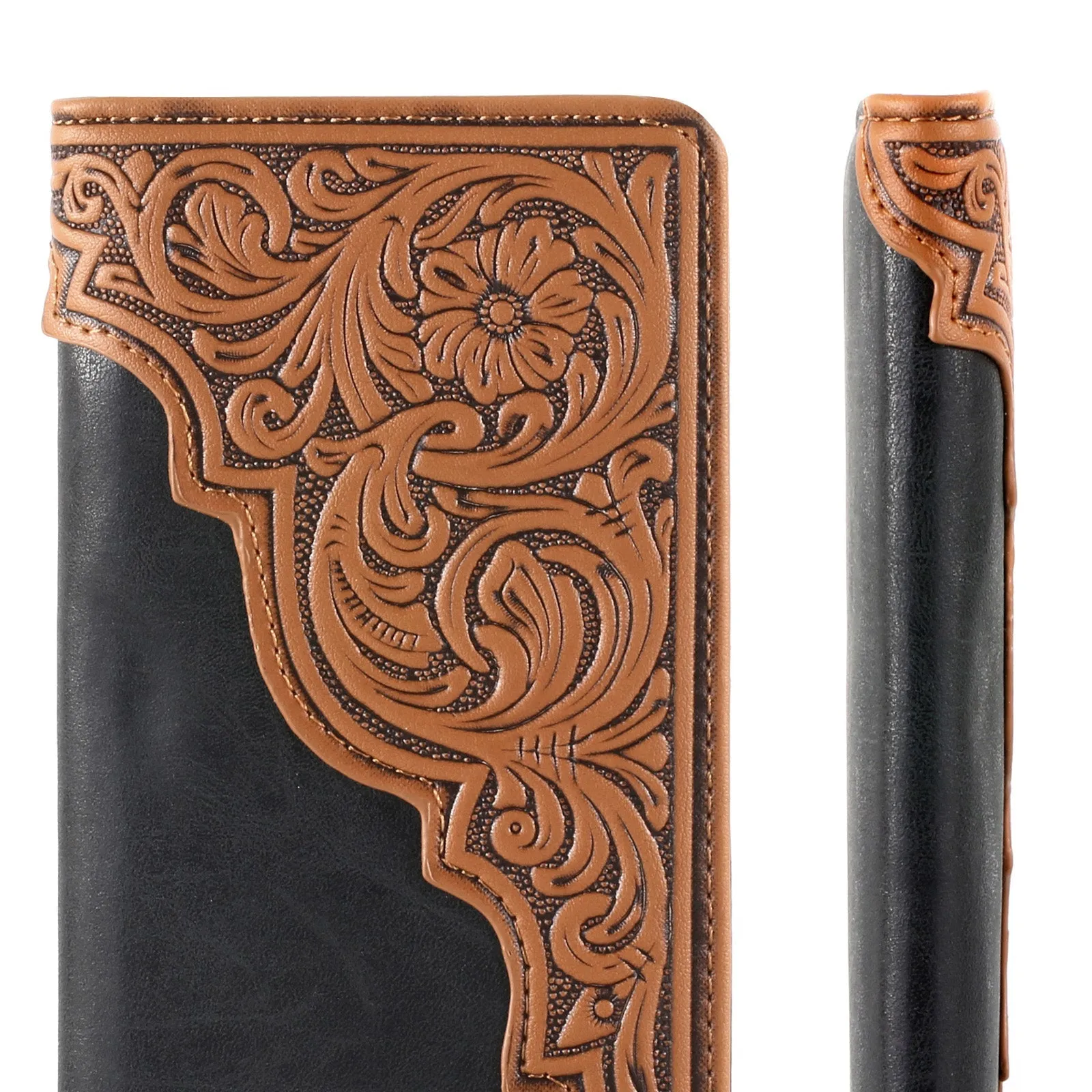 Montana West Tooled Floral Long Bifold Wallet