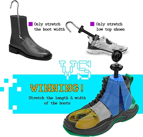 QEKMSY Cowboy Boot Stretcher for Men | 4 Way Shoe Stretcher Adjustable Length
