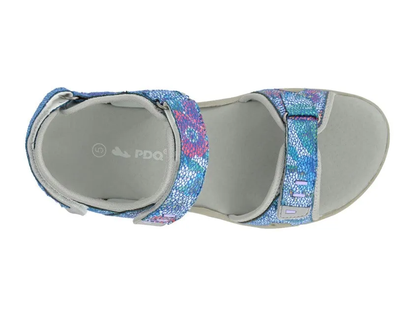 Womens PDQ Touch Fastening Active Walking Velcro Sandals Multi