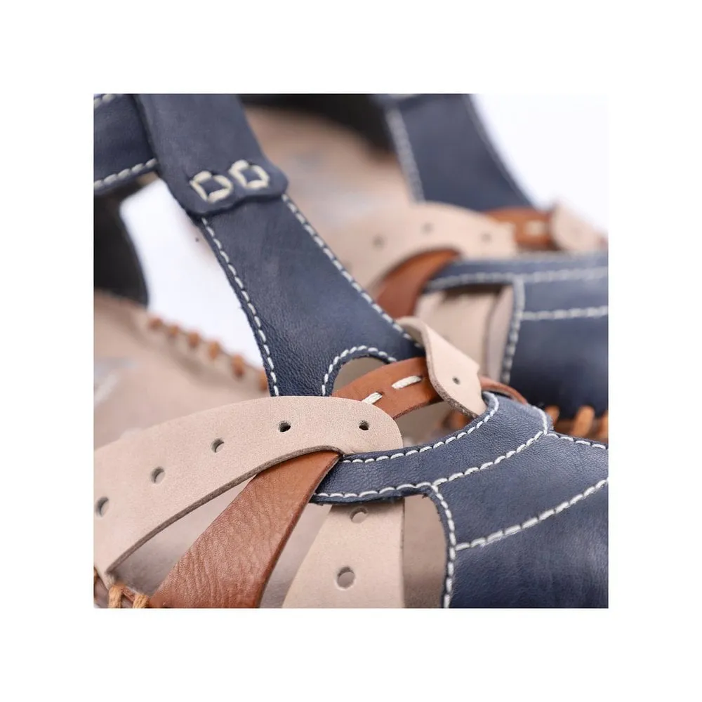 Womens Rieker Bur-Fastener Sandals Blue