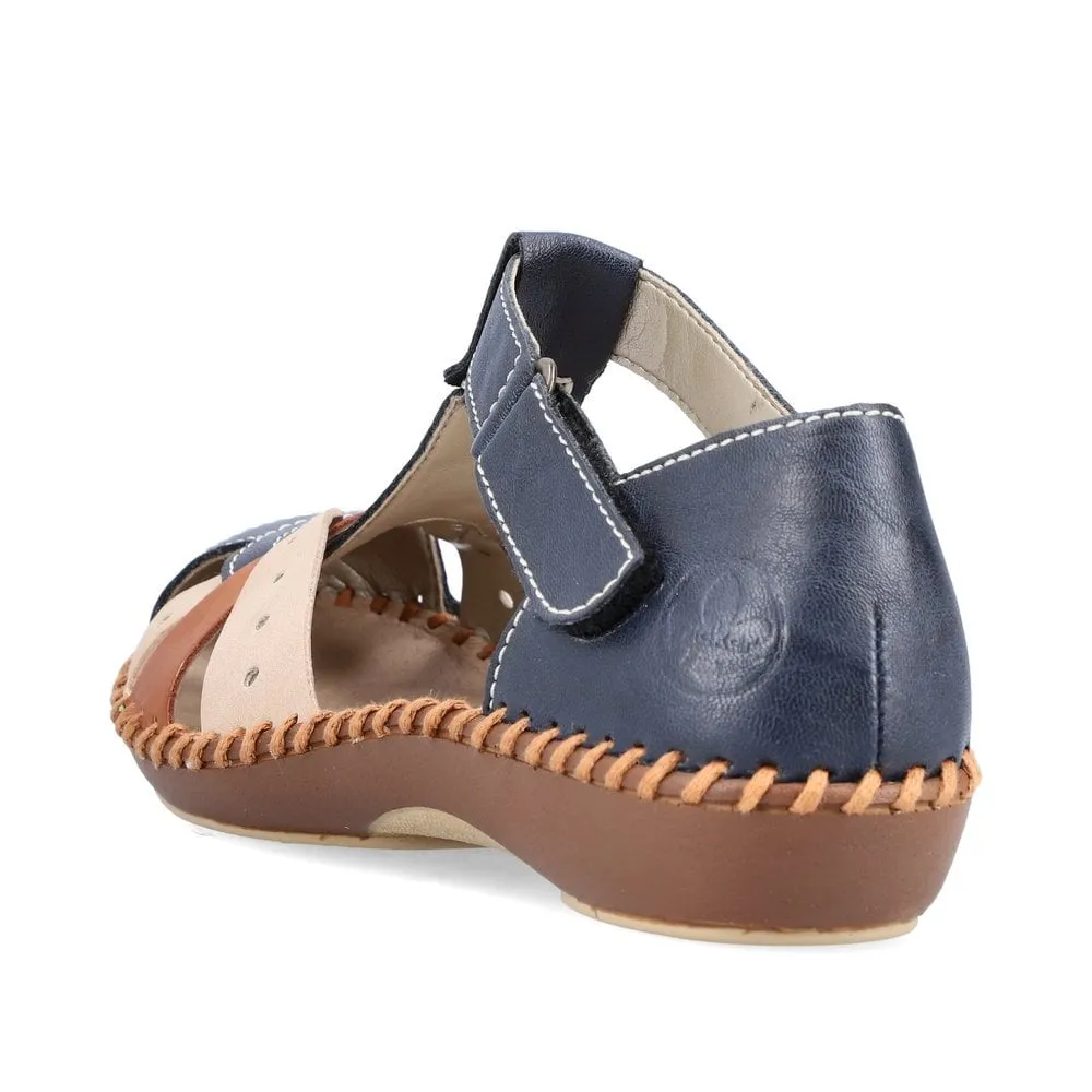 Womens Rieker Bur-Fastener Sandals Blue